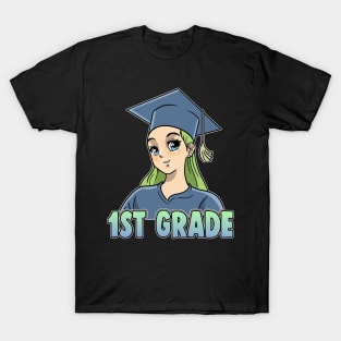 1st Grade Anime Otaku Kawaii Preschool First Grade T-Shirt